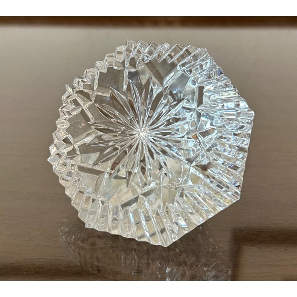 Waterford Faceted Crystal Diamond Pyramid Paperweight